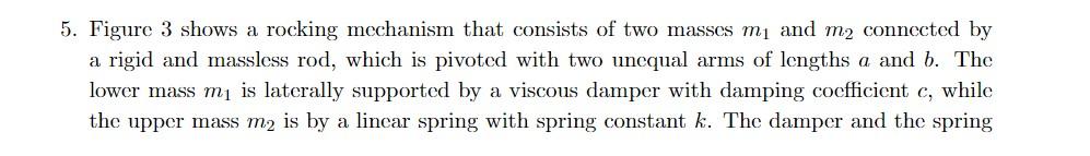 Solved 5. Figure 3 shows a rocking mechanism that consists | Chegg.com