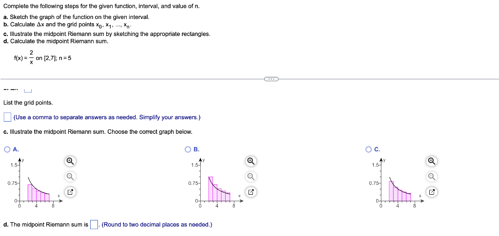 Solved Complete the following steps for the given function, | Chegg.com