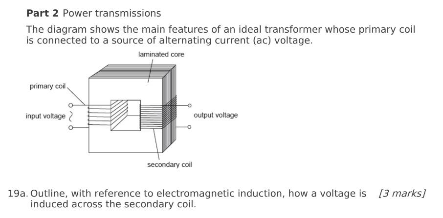 Solved Part 2 Power transmissions The diagram shows the main | Chegg.com