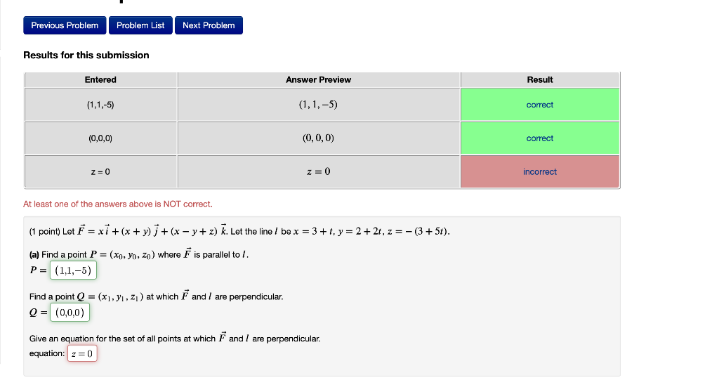 Solved Previous Problem Problem List Next Problem Results | Chegg.com