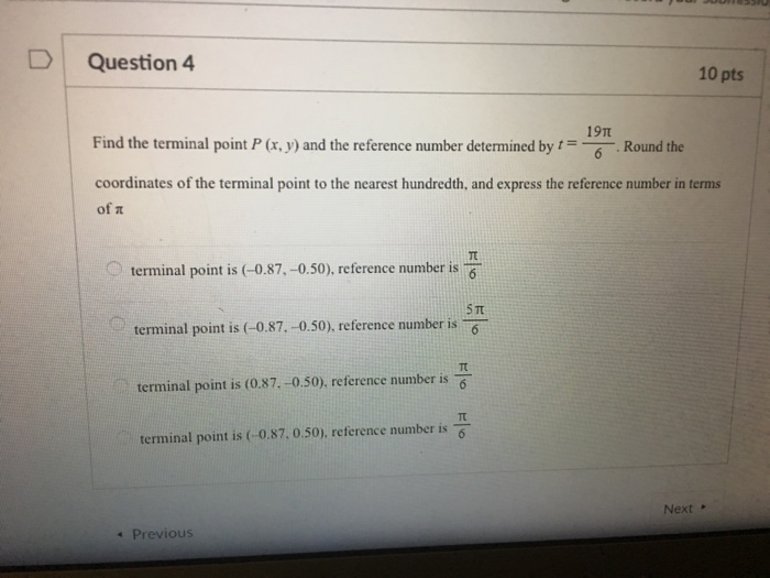 Solved Question 2 10 Pts Find The Values Of The