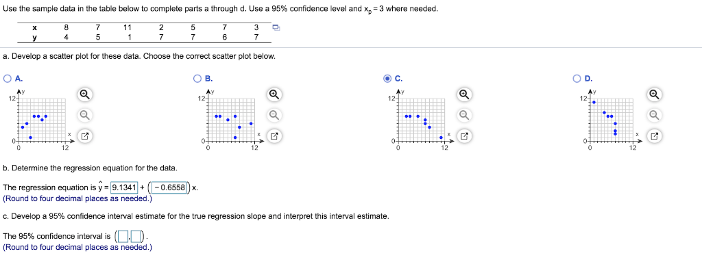 Solved Use the sample data in the table below to complete | Chegg.com