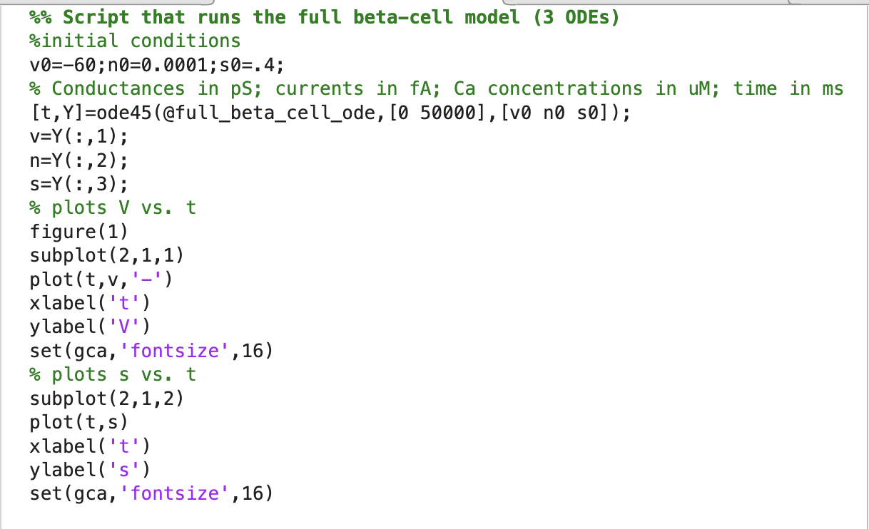 Solved (Computing) Using the MATLAB files for the full model | Chegg.com