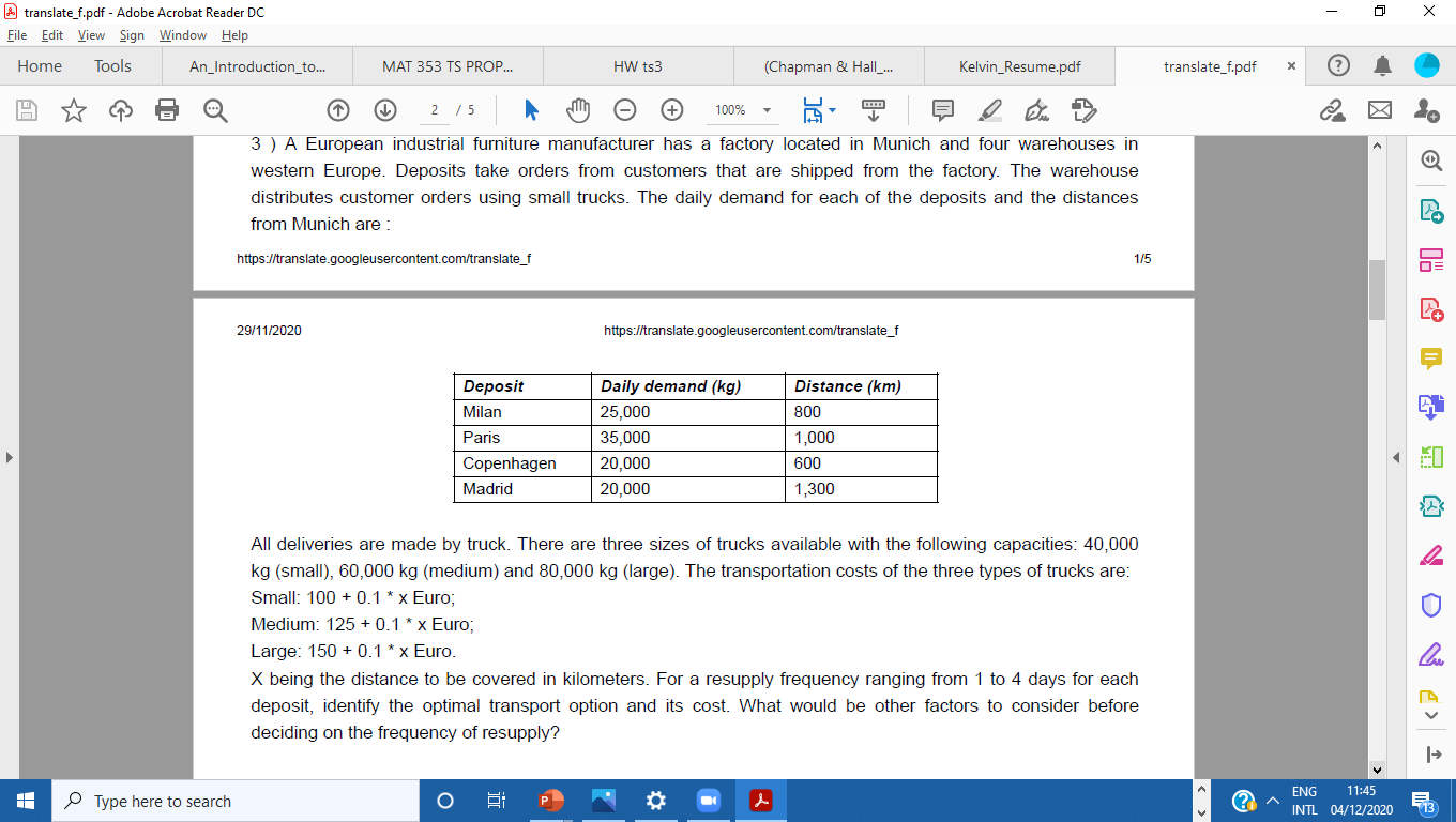 Solved x translate_f.pdf - Adobe Acrobat Reader DC File Edit | Chegg.com