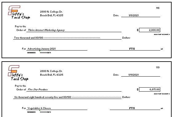 Solved Record the payments for the January checks written. | Chegg.com