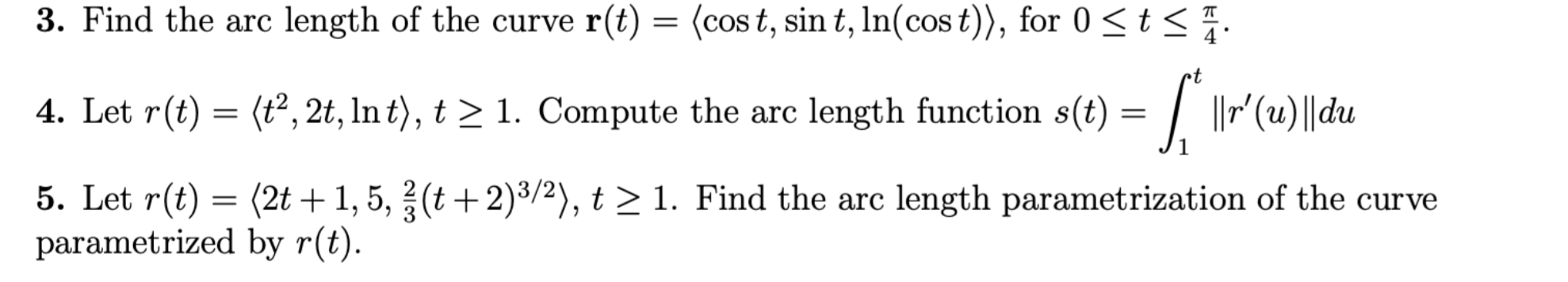 Solved 3. Find the arc length of the curve | Chegg.com