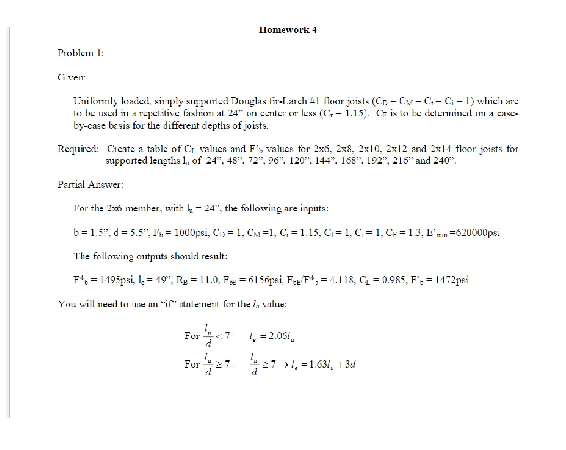 Homework 4 Problem 1 Given Uniformly Loaded Sim Chegg Com
