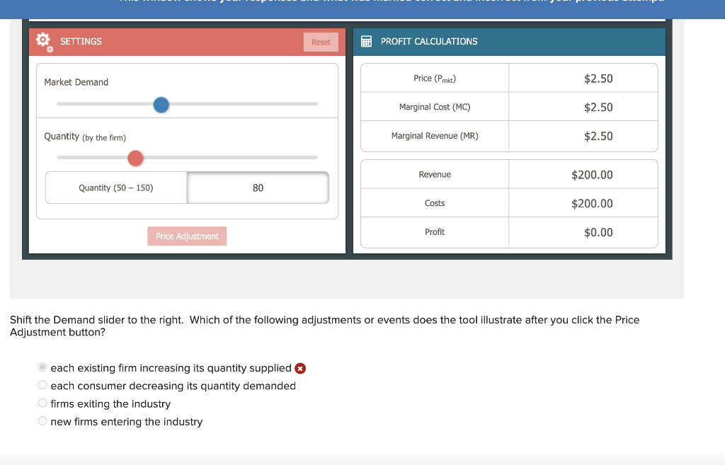 Solved Shift the Demand slider to the right. Which of the | Chegg.com