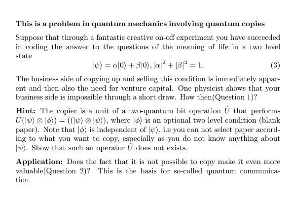Solved This is a problem in quantum mechanics involving | Chegg.com
