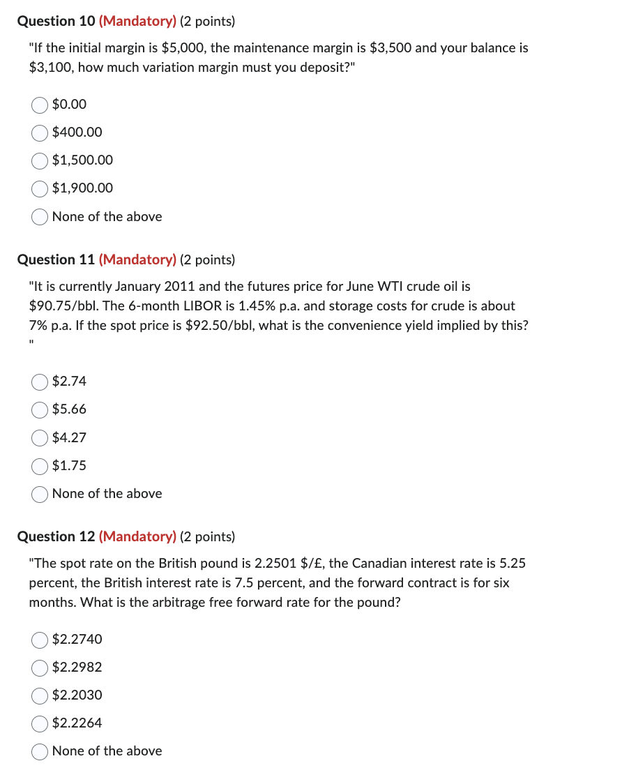 Solved "If The Initial Margin Is $5,000, The Maintenance | Chegg.com