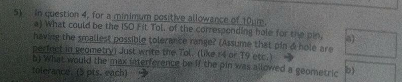 5) In question 4, for a minimum positive allowance of | Chegg.com