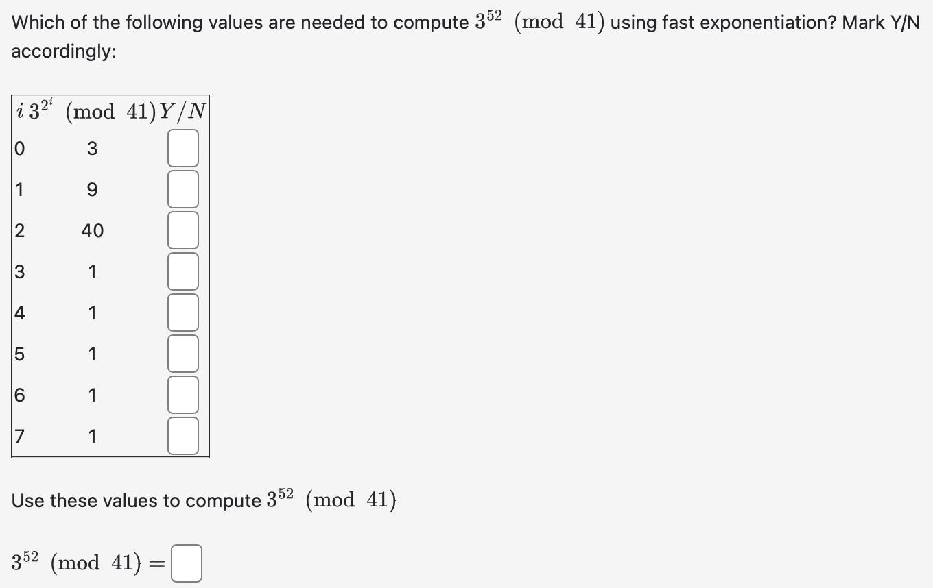 Solved Which of the following values are needed to compute | Chegg.com