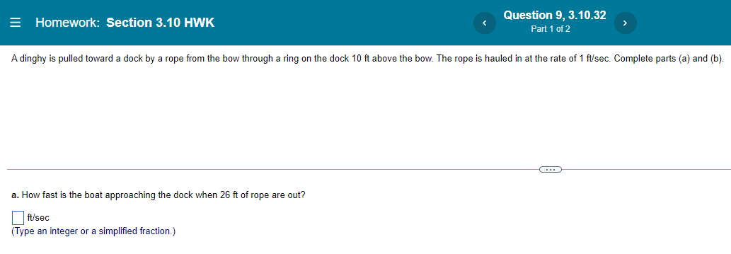 Solved = Homework: Section 3.10 HWK Question 9, 3.10.32 Part | Chegg.com