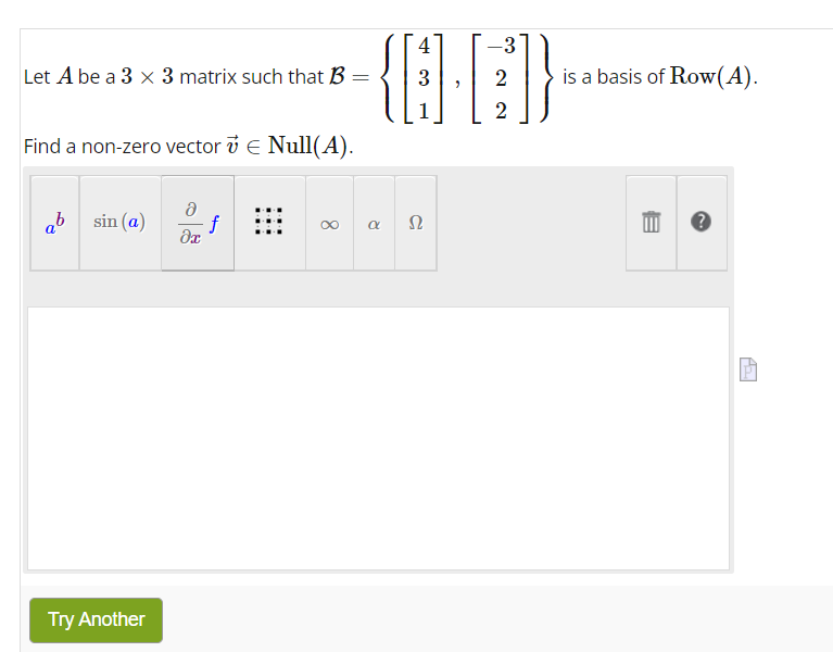 Solved Let A be a 3×3 matrix such that | Chegg.com