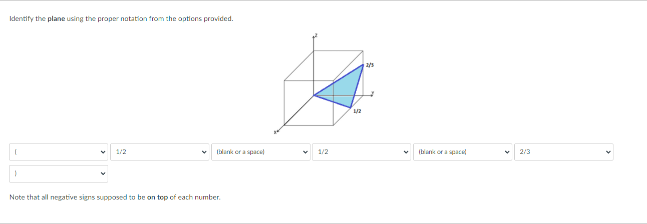 Solved Identify The Plane Using The Proper Notation From The 