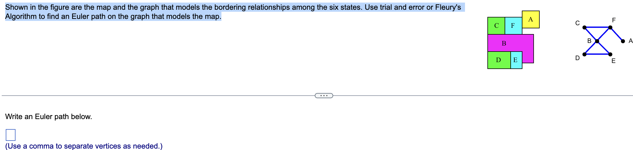 Solved Shown In The Figure Are The Map And The Graph That | Chegg.com