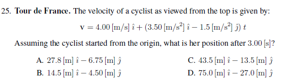 Solved 23 Given The Position Vector Of A Super Cat Runni Chegg Com