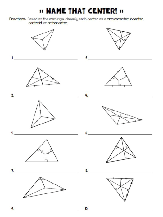 Solved :: NAME THAT CENTER! :: Drections Based on the