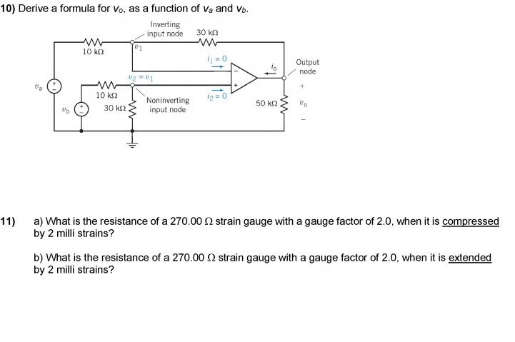 Vo Formula Solved 10) Derive a formula for Vo, as a function of Va and | Chegg.com