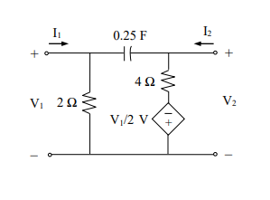 Solved 12 0.25 F HA + + 422 V 2.0 V2 V,/2 V 7 | Chegg.com