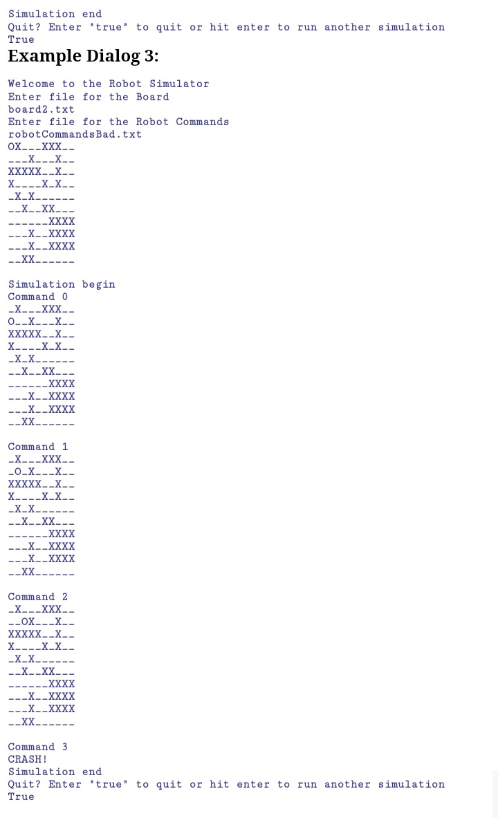 Robot Movement Llr Java Program Question Paper Solved Objective: Write a program (in java language) that | Chegg.com