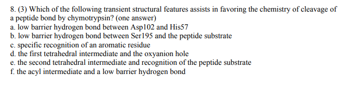 Solved BIOCHEMISTRY Help. Please Show All Work For The | Chegg.com