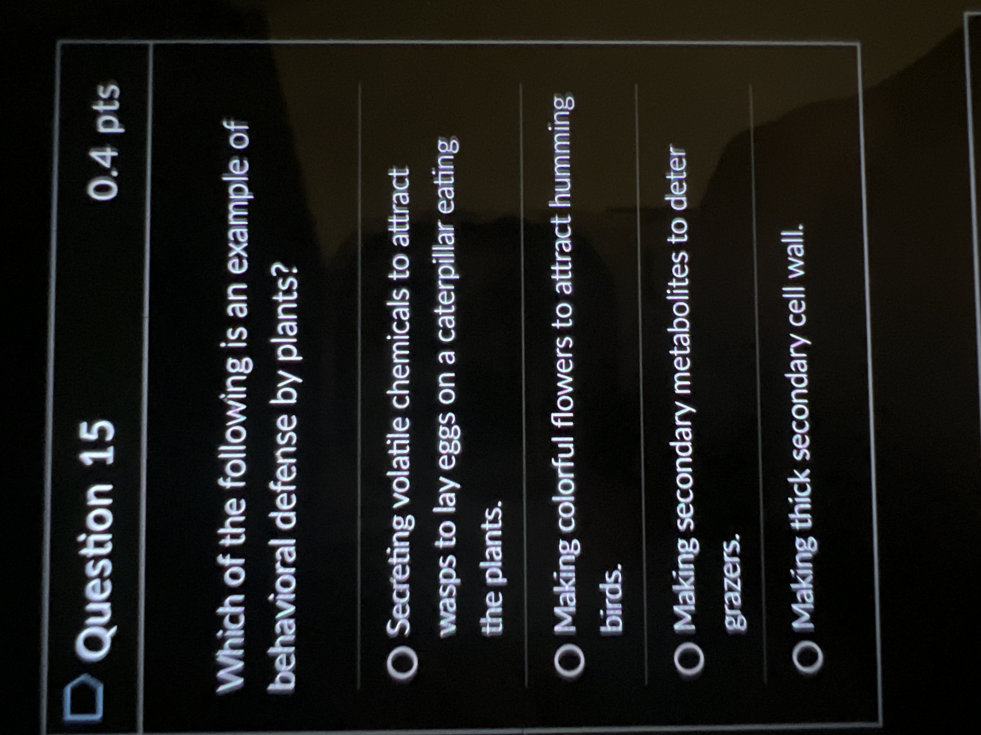 Solved Which of the following is an example ofbehavioral