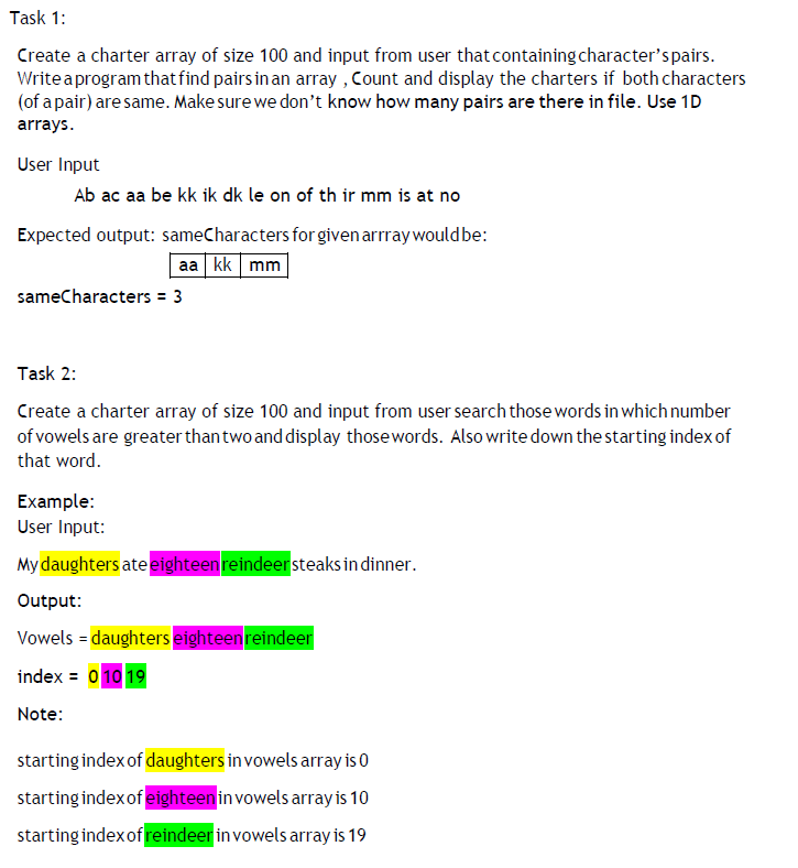 Solved Question 1 Question 2 C++ Program (only Use Char | Chegg.com