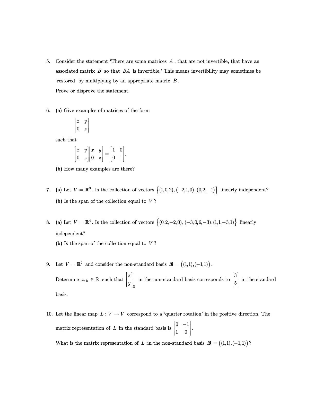 Solved 5. Consider the statement 'There are some matrices A, | Chegg.com