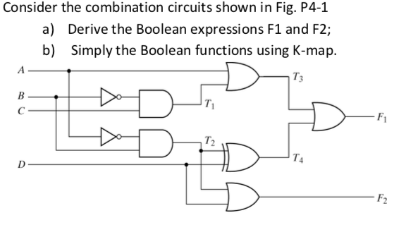 Solved Consider the combination circuits shown in Fig. P4-1 | Chegg.com