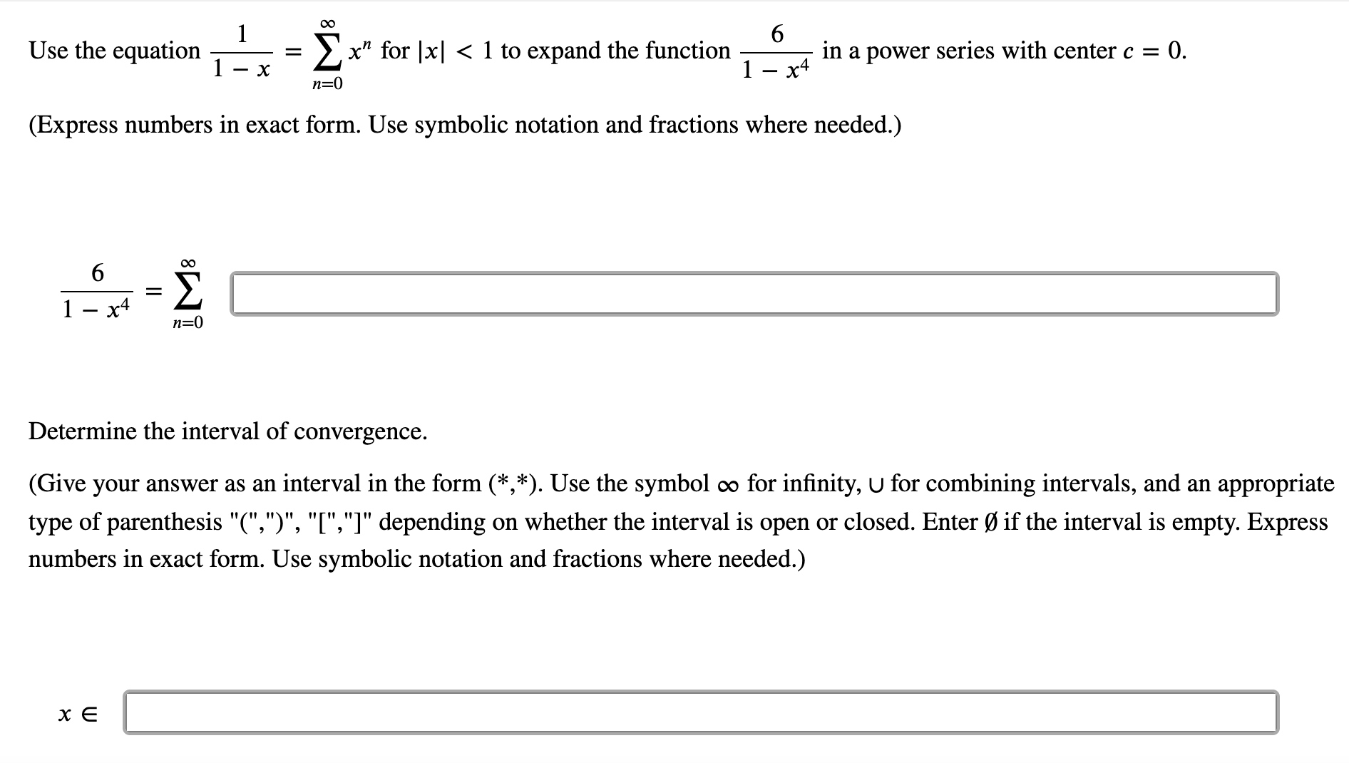 Solved Use the equation 1−x1=∑n=0∞xn for ∣x∣