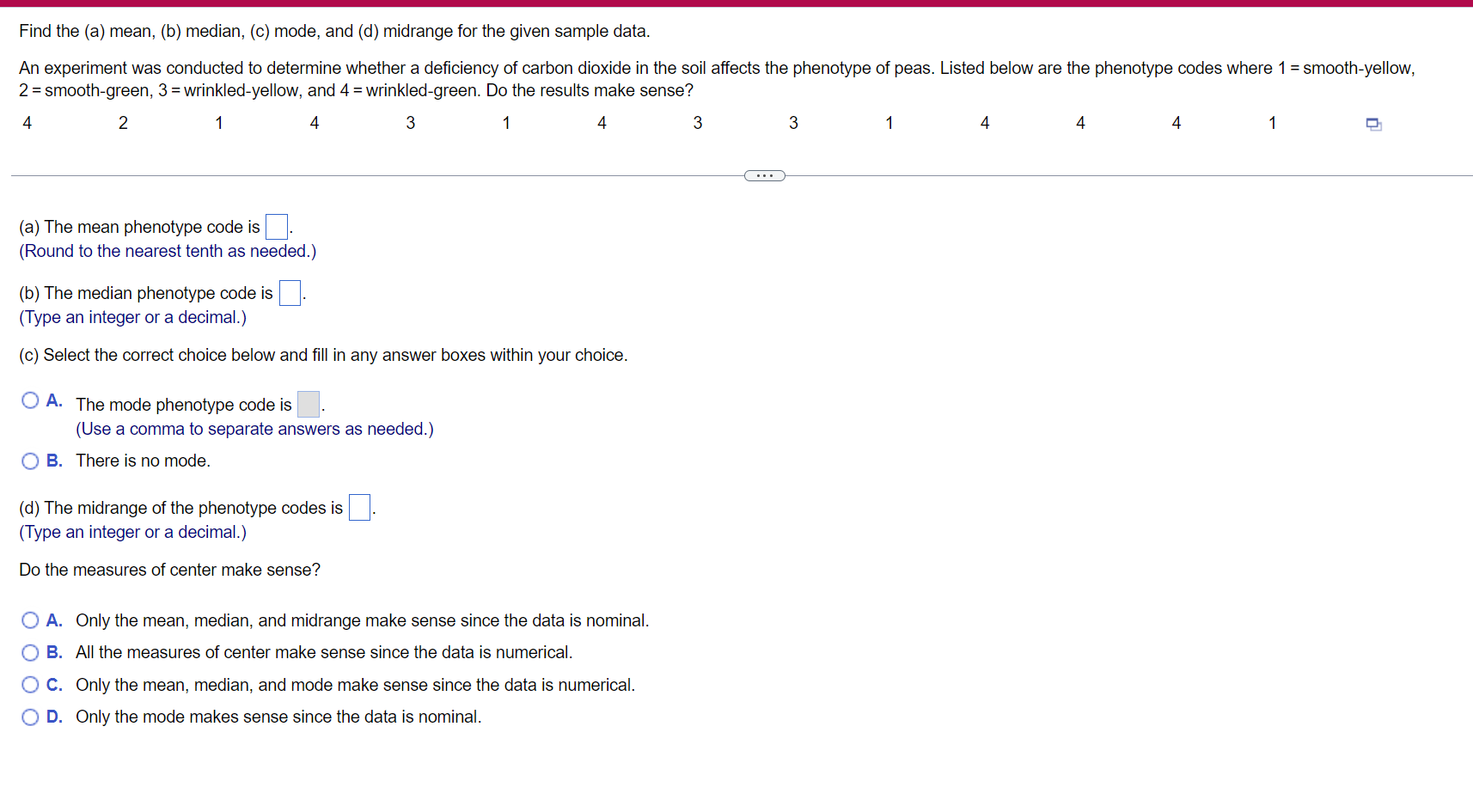 Solved Find The (a) Mean, (b) Median, (c) Mode, And (d) | Chegg.com