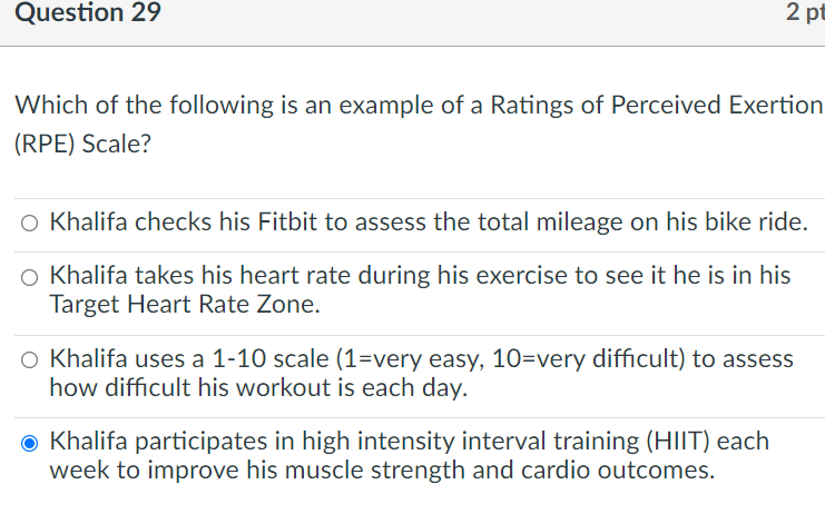 Solved Which of the following is an example of a Ratings of | Chegg.com