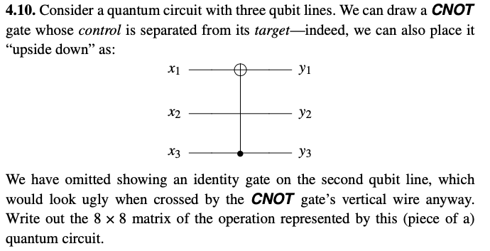 4.10. Consider a quantum circuit with three qubit | Chegg.com