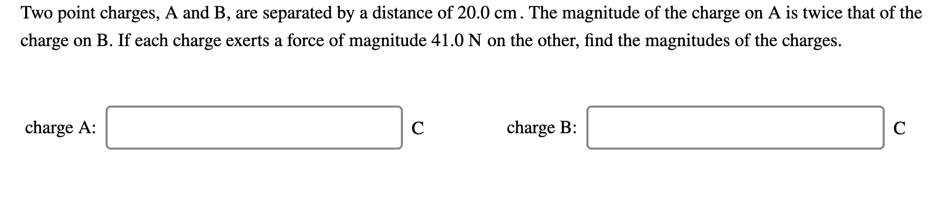 Solved Two Point Charges, A And B, Are Separated By A | Chegg.com