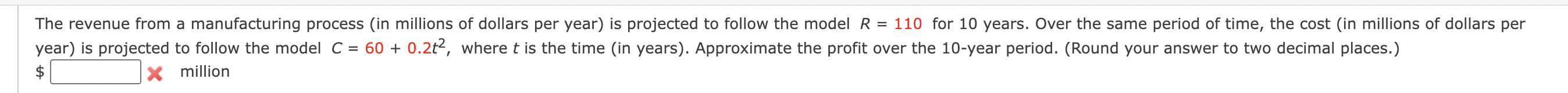 Solved $× ﻿million | Chegg.com