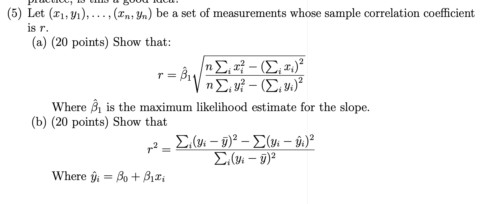 Solved (5) Let \\( \\left(x_{1}, y_{1}\\right), | Chegg.com