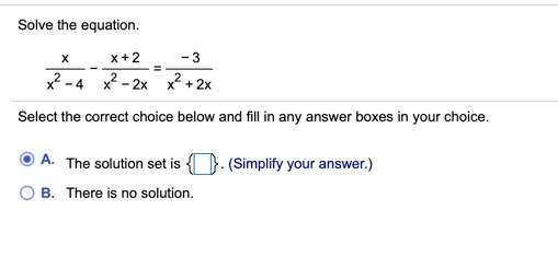 Solved Solve the equation. Select the correct choice below | Chegg.com