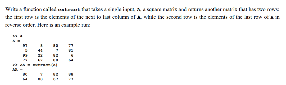 Solved Write a function called extract that takes a single | Chegg.com