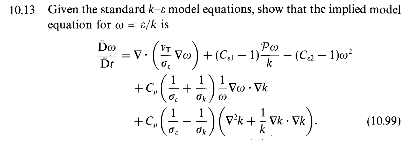 Solved 10.13 ɛ VT = D. OE Given the standard k€ model