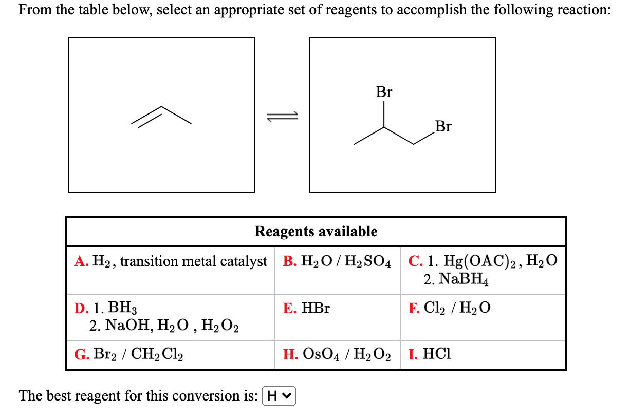 Solved From the table below, select an appropriate set of