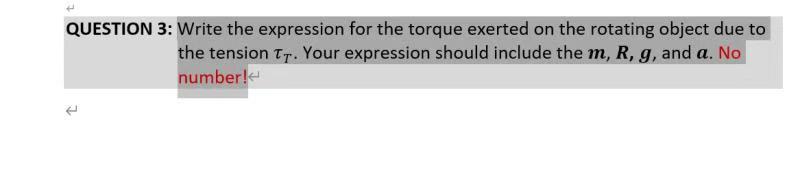 Solved QUESTION 3: Write the expression for the torque | Chegg.com