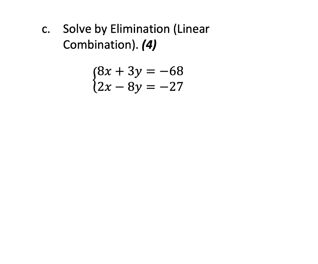 Solved 5. Use the indicated method to solve each of the | Chegg.com