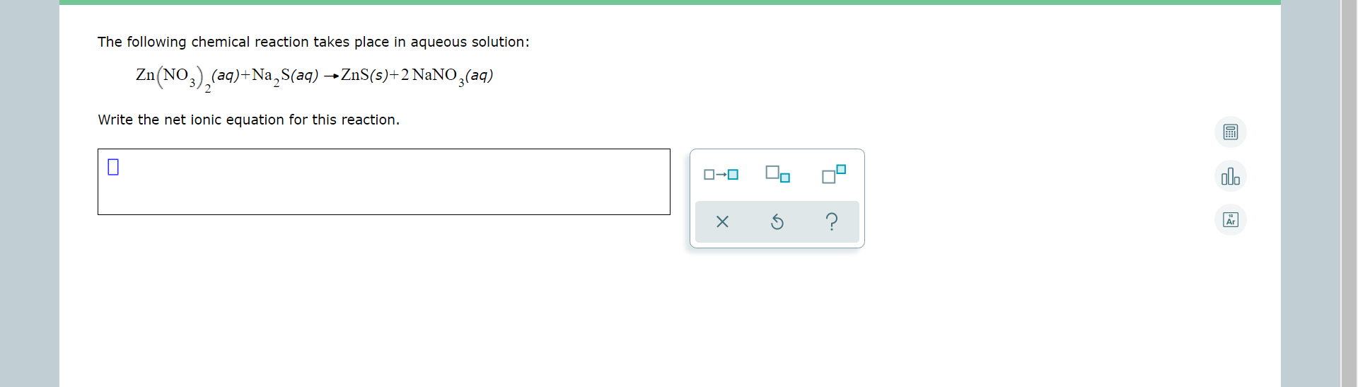 Solved The Following Chemical Reaction Takes Place In