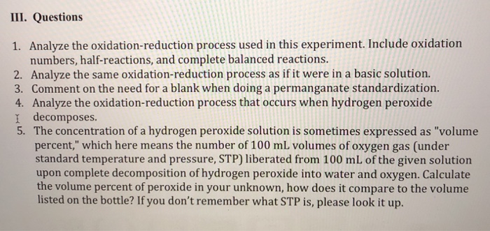 potassium permanganate and hydrogen peroxide experiment