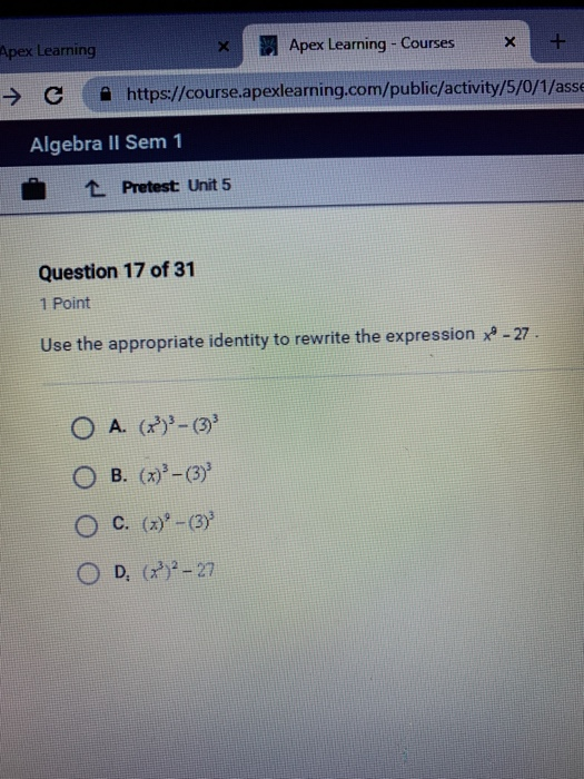 Bestseller Apex Algebra 2 Sem Answers