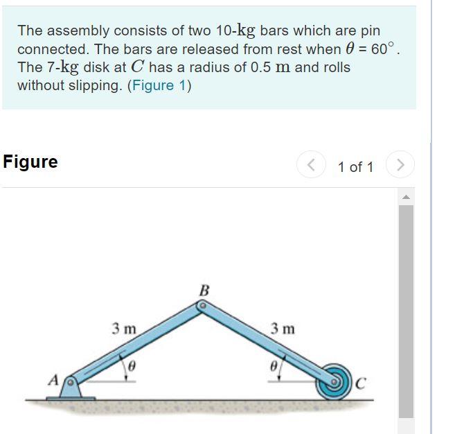 Solved Determine the angular velocity of the bar ABAB at