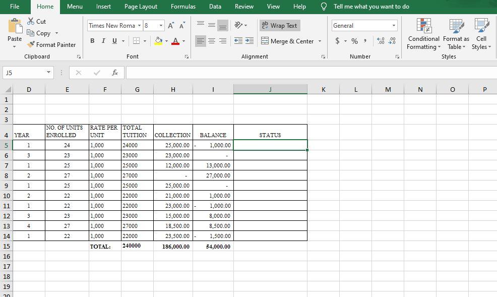 Solved ACTIVITY (MS EXCEL - FORMULA) 1. Download Excel file | Chegg.com