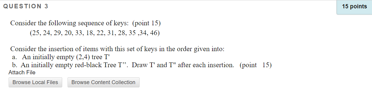 Solved QUESTION 3 15 points Consider the following sequence | Chegg.com