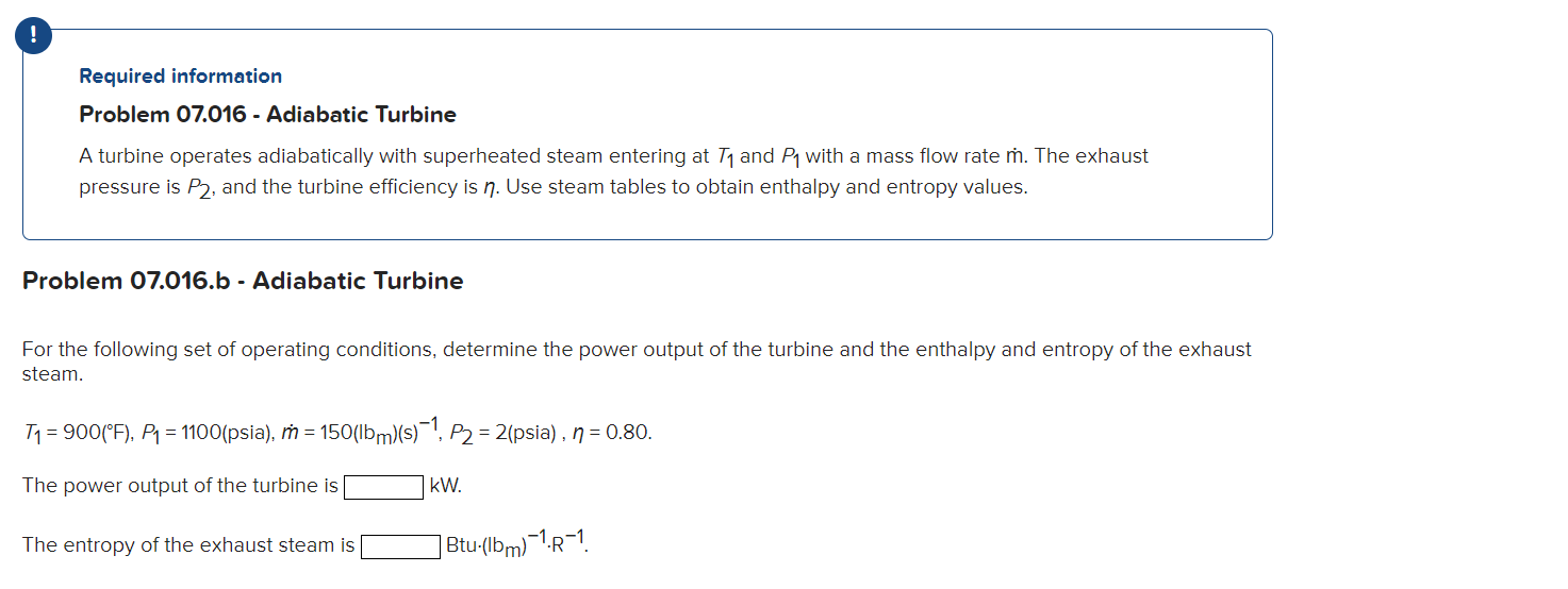 Solved Required information Problem 07.016 - Adiabatic | Chegg.com